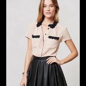 HD in Paris from Anthropologie Scallop Trim Top